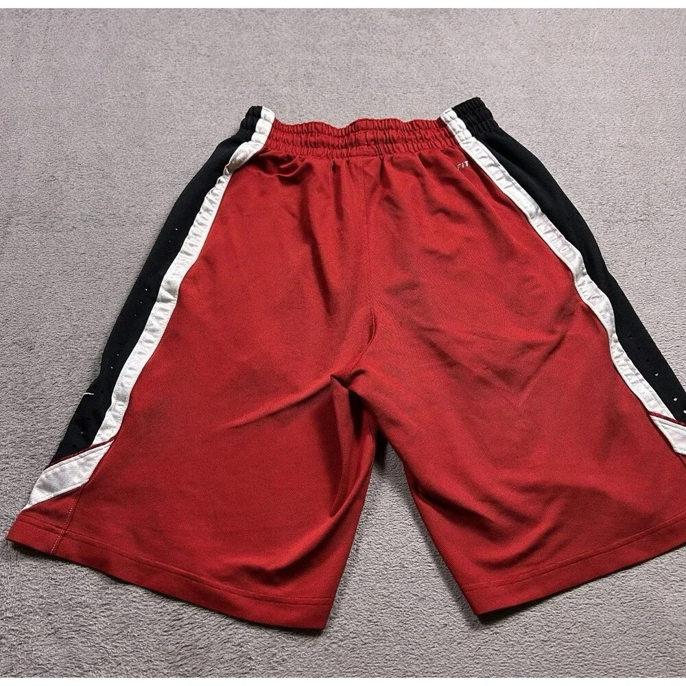 Nike Dri-Fit Athletic Basketball Shorts Mens S Red Black White Y2K Retro Gym